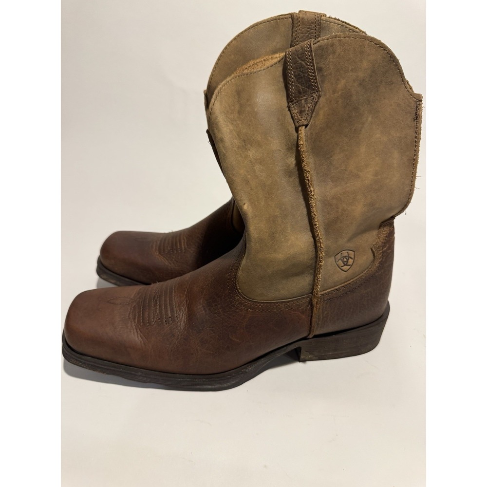 Ariat Brown Leather Pull-On Western Cowboy Boots Men's 12D